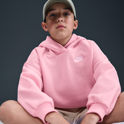 Sudadera con gorro sin cierre oversized para niños talla grande Nike Sportswear Club Fleece