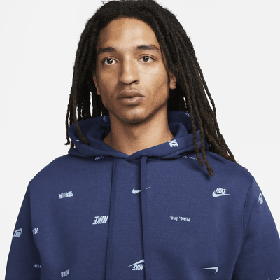 Nike Club Fleece Men's Allover Print Pullover Hoodie