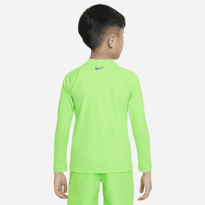 Playera de manga larga de natación Hydroguard para niño talla pequeña Nike Dri-FIT