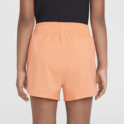 Nike One Older Kids' (Girls') Dri-FIT High-Waisted Woven Training Shorts