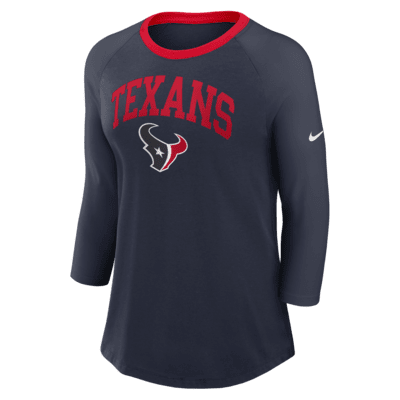 Houston Texans Women's Nike NFL 3/4-Sleeve T-Shirt