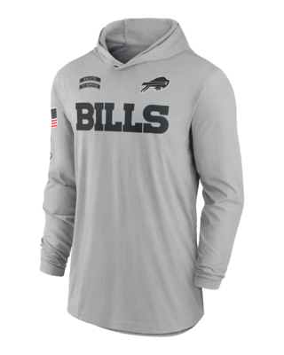 Мужские  Buffalo Bills Salute to Service Edge Mascot Lockup Men’s Nike Dri-FIT NFL Long-Sleeve Hooded Top