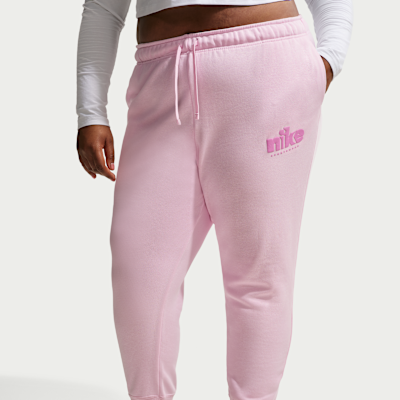 Pants de tiro medio Nike Sportswear con gráfico para mujer Club Fleece (talla grande)