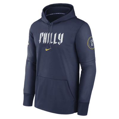 Sudadera con gorro sin cierre Nike Therma de la MLB para hombre Philadelphia Phillies City Connect Practice