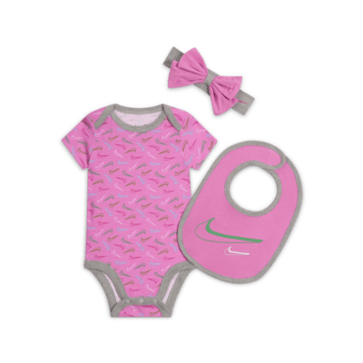 Nike Tossed Swooshfetti Baby 3-Piece Bodysuit Set. Nike.com