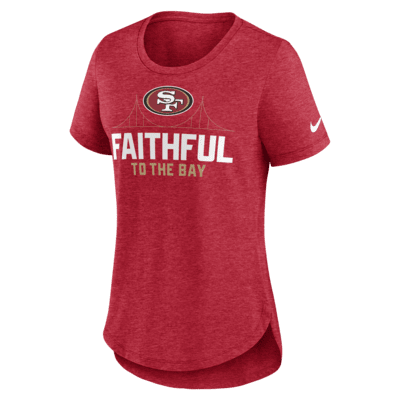 Nike Women's Fashion (NFL San Francisco 49ers) High-Hip T-Shirt in Black, Size: Large | NKZZ048Y73-06V