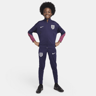 England Strike Nike Dri-FIT strikket fotballtracksuit til store barn