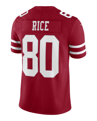 NFL San Francisco 49ers Nike Men's Vapor Untouchable (Jerry Rice) Limited Football Jersey in Red, Size: Small | 32NMSFLHW6P-XTA