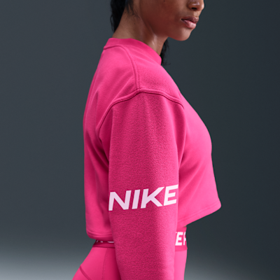 Nike Pro Women's Dri-FIT Loose Crew-Neck French Terry Sweatshirt