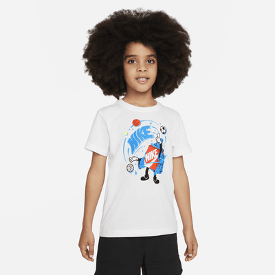 Playera estampada para niño talla pequeña Nike