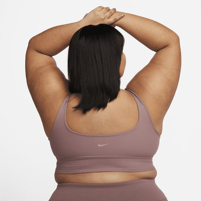 Bra longline non imbottito a sostegno leggero Nike Zenvy Rib (Plus size) – Donna