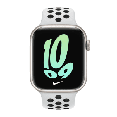 Apple Watch Series 7 (GPS + Cellular) With Nike Sport Band 45mm Starlight Aluminium Case