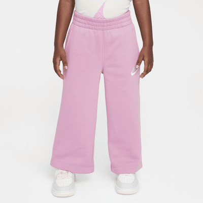 Pants de pierna ancha de tejido Fleece infantiles Nike Sportswear Club