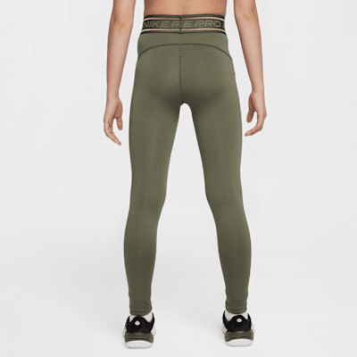 Nike Pro Girls' Dri-FIT Mid-Rise Leggings