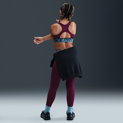 Bra deportivo con detalles brillantes para niños talla grande Nike Pro Swoosh
