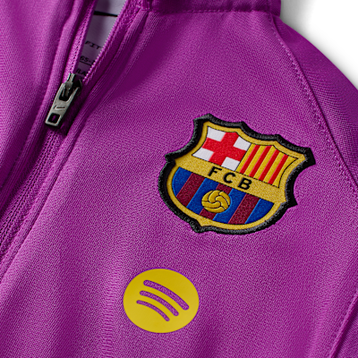 Dzianinowy dres piłkarski dla niemowląt i maluchów Nike Dri-FIT FC Barcelona Strike