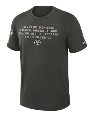 Мужская футболка San Francisco 49ers Salute to Service Slub Nike Dri-FIT NFL