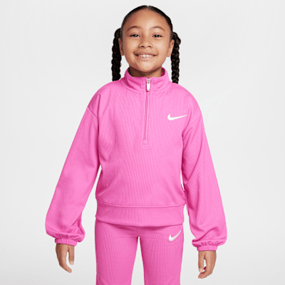 Nike Game, Swoosh, Match! Little Kids' Quarter-Zip Ribbed Top and Leggings Set