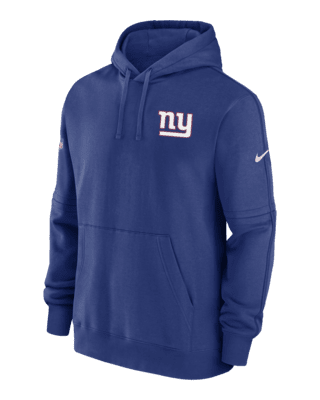 Nike Mens NY Giants Hoodie Logo Football NFL Sweatshirt Pullover Blue  Medium