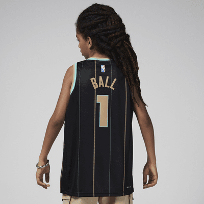 Koszulka dla dużych dzieci (chłopców) Jordan Dri-FIT NBA Swingman LaMelo Ball Charlotte Hornets City Edition 2022/23