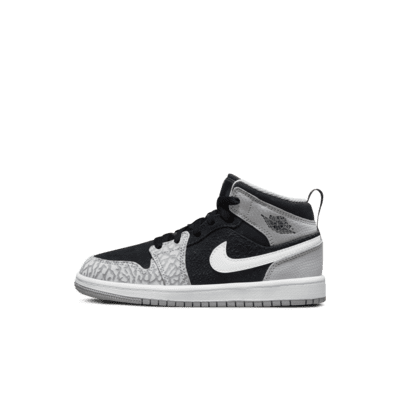 Jordan 1 Mid gray jordan 1 SE Little Kids' Shoes. Nike.com