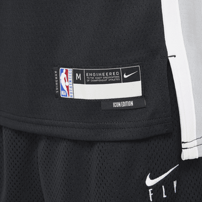 San Antonio Spurs 2022/23 Icon Edition NBA Swingman-trøje til større børn (drenge)