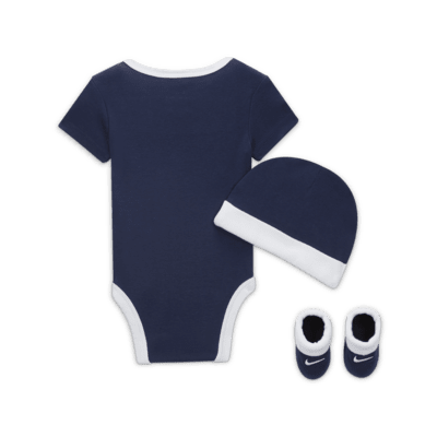 Nike Baby (0-6M) Bodysuit, Hat and Booties Box Set