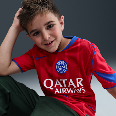 Jersey de fútbol Nike Dri-FIT Total 90 Replica del Paris Saint-Germain alternativo 2025/26 Stadium para niños talla grande
