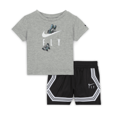 Conjunto de playera de dos piezas Nike Dri-FIT Fly Crossover para bebé ...