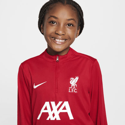 Liverpool FC Academy Pro Nike Dri-FIT fotballtreningsoverdel til store barn