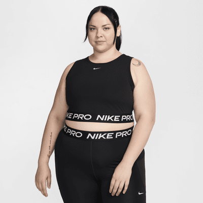 Nike Pro Dri-FIT korte tanktop voor dames (Plus Size)