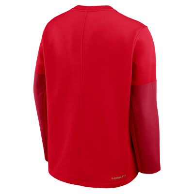 Playera de manga larga universitaria Nike Therma-FIT para hombre Ohio State Sideline Coach