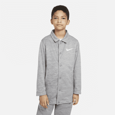 Chamarra de entrenador para niños talla grande Nike Therma-FIT