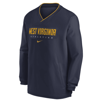 Rompevientos de manga larga universitario Nike para hombre West Virginia Mountaineers Sideline