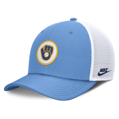 Milwaukee Brewers Cooperstown Rise Men's Nike Dri-FIT MLB Trucker Adjustable Hat