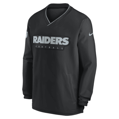 Playera rompevientos de manga larga Nike de la NFL para hombre Las Vegas Raiders Sideline