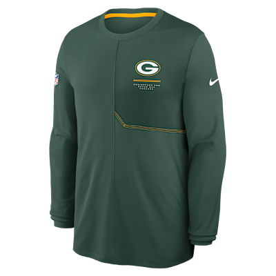 Green Bay Packers Sideline Coach Men's Nike Dri-FIT NFL Long-Sleeve Top from Nike - $65
