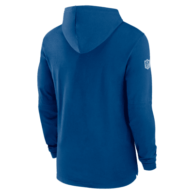 Playera con gorro de manga larga Nike Dri-FIT de la NFL para hombre Indianapolis Colts Sideline