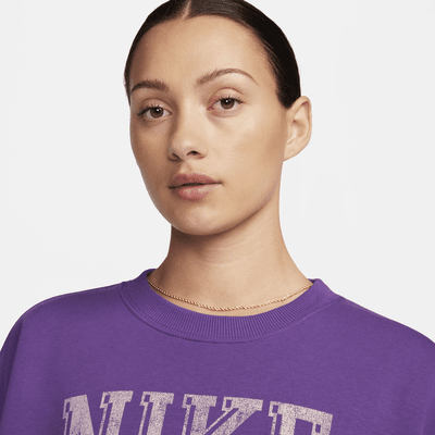 Nike Sportswear extragroßes Fleece-Sweatshirt mit Rundhalsausschnitt für Damen