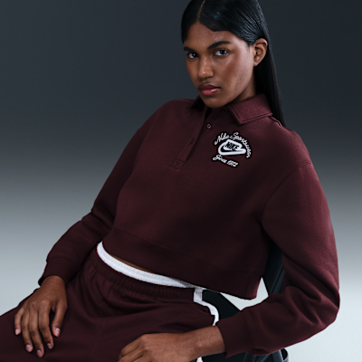 Nike Sportswear Phoenix Fleece Women's Loose Collared Pull-Over Top