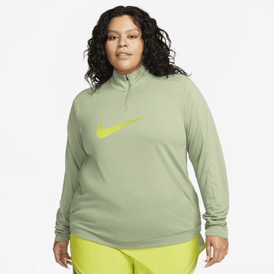 Nike Dri-FIT Swoosh 1/4-Zip Long-Sleeve Running Mid Layer (Plus Size). Nike LU