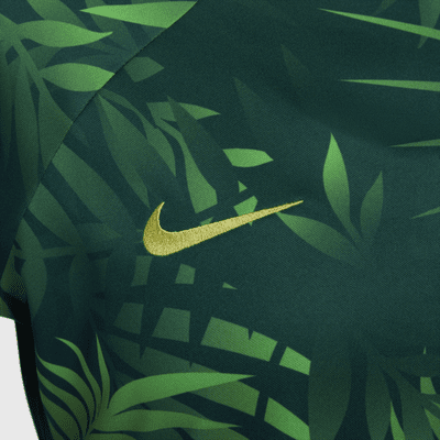 Playera de fútbol para antes del partido para mujer Nike Dri-FIT Brazil Academy Pro