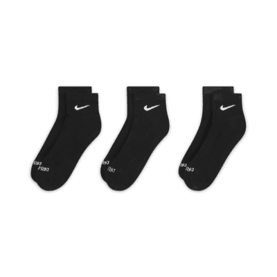 Nike Everyday Plus Cushioned 訓練過踝襪 (3 雙)