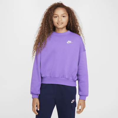 Nike Sportswear Club Fleece Girls' Boxy Crew-Neck Sweatshirt