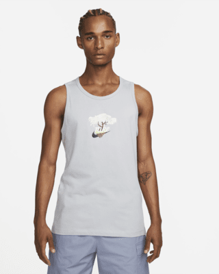 Nike Sportswear Club Cherry Blossom Tank Top in White for Men