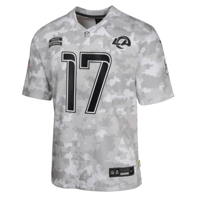 Jersey Nike Dri-FIT de la NFL Limited para niños talla grande Puka Nacua Los Angeles Rams Salute to Service