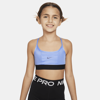 Nike Dri-FIT Indy Big Kids' (Girls') Light Support Sports Bra in