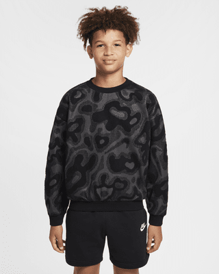 Подростковый свитшот Nike Sportswear Big Kids' Oversized Fleece Crew-Neck