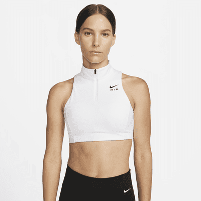 Nike Air Swoosh 1/2-Zip Women's Medium-Support 1-Piece Pad Sports Bra