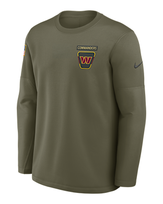 Мужские  Washington Commanders Salute to Service Sideline Triumphant Win Coach Nike NFL Pullover Crew